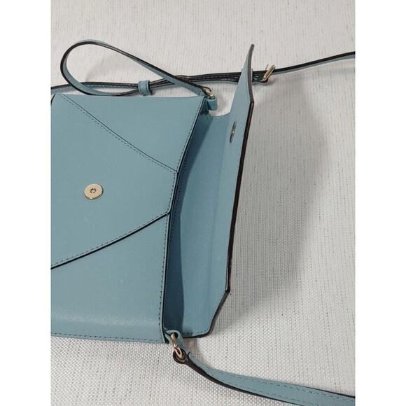 Kate Spade Monday Crossbody Bag Blue Leather Envelope - Picture 5 of 16